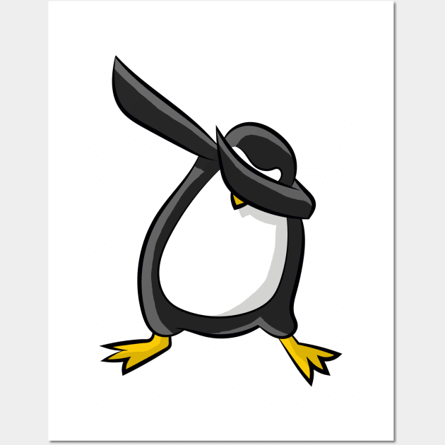 Penguin Dab Wall Art by SolarFlare